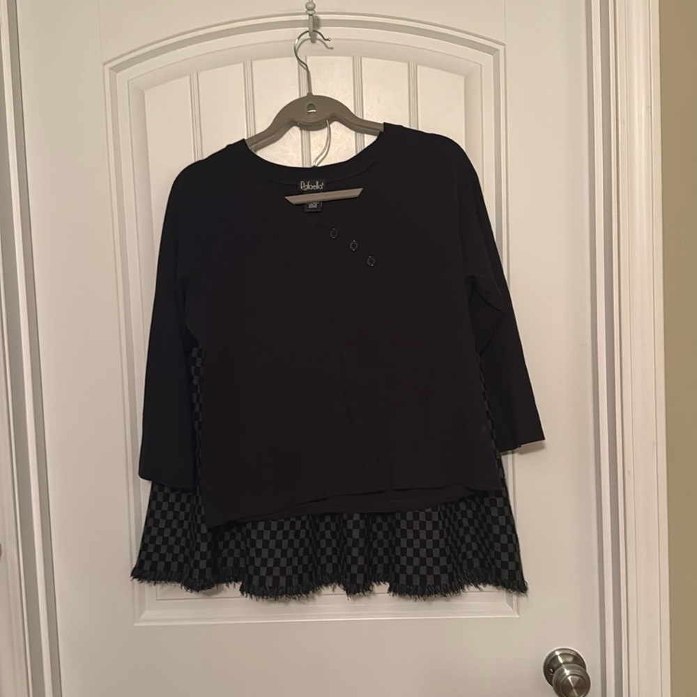 Black top and skirt